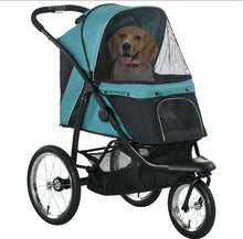 Load image into Gallery viewer, PawHut Foldable Pet Stroller Jogger – 3-Wheel Dog Buggy with Canopy for Small & Medium Dogs
