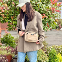 Load image into Gallery viewer, PupClub Couture Crossbody Dog Walking Bag – Vegan Leather, Tan