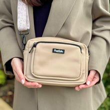 Load image into Gallery viewer, PupClub Couture Crossbody Dog Walking Bag – Vegan Leather, Tan