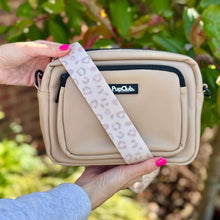 Load image into Gallery viewer, PupClub Couture Crossbody Dog Walking Bag – Vegan Leather, Tan