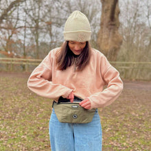 Load image into Gallery viewer, PupClub Couture Dog Walking Bum Bag – Khaki Green