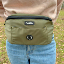 Load image into Gallery viewer, PupClub Couture Dog Walking Bum Bag – Khaki Green