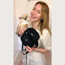 Load image into Gallery viewer, PupClub Couture Mini Dog Walking Bag – Black