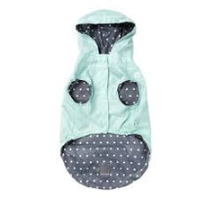 Load image into Gallery viewer, FuzzYard Flipside 24 Reversible Dog Raincoat – Mint