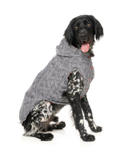 Load image into Gallery viewer, FuzzYard Flipside Reversible Dog Raincoat – ’90s Style Windbreaker (Red/White/Black)