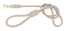 Load image into Gallery viewer, Fuzzyard Life Atelier Rope Lead in Sandstone showing the woven rope design and swivel clasp.