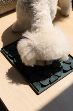 Load image into Gallery viewer, Dog using FuzzYard Life Hide & Treat Mat in Slate Grey for enrichment