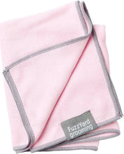 Load image into Gallery viewer, FuzzYard microfibre puppy drying towel in pink with grey trim, super absorbent grooming towel