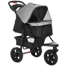 Load image into Gallery viewer, PawHut Folding 3-Wheel Pet Stroller | Dog Travel & Adventure Buggy