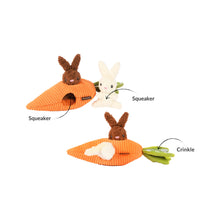 Load image into Gallery viewer, Hippity Hoppity Funny Bunnies Plush Dog Toy by P.L.A.Y.