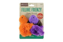 Load image into Gallery viewer, P.L.A.Y Feline Frenzy Worms Plush Cat Toy Set of 2