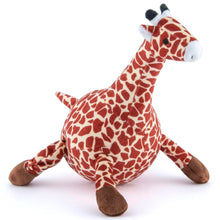 Load image into Gallery viewer, P.L.A.Y. Giraffe Plush Dog Toy | Round Wildlife Collection