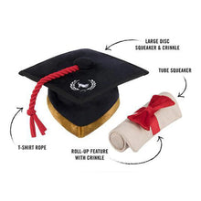 Load image into Gallery viewer, P.L.A.Y Back to School K9 Scholar Hat & Diploma Plush Dog Toy