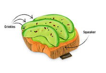 Load image into Gallery viewer, P.L.A.Y Barking Brunch Avo-Doggo Toast Plush Dog Toy