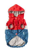 Load image into Gallery viewer, Fuzzyard The Seattle Raincoat - Red & Blue