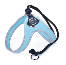 Load image into Gallery viewer, Tre Ponti Easy Fit Liberta Light Blue Harness with No Escape Adjustable Closure