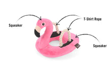Load image into Gallery viewer, P.L.A.Y Tropical Paradise Flamingo Float Plush Dog Toy