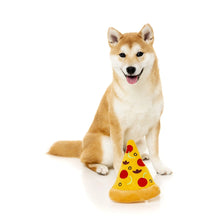 Load image into Gallery viewer, FuzzYard Pizza Plush Dog Toy with Squeaker