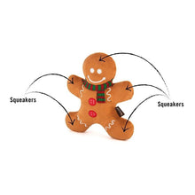 Load image into Gallery viewer, P.L.A.Y Gingerbread man plush dog toy