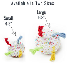 Load image into Gallery viewer, Pet London Squeaky Birthday Cake Dog Toy | Rainbow Rope Candles
