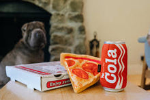 Load image into Gallery viewer, P.L.A.Y Snack Attack Puppy-roni Pizza Plush Dog Toy