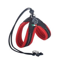 Load image into Gallery viewer, Tre Ponti Easy Fit Liberta Red Mesh Harness – No Escape Adjustable Closure