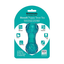 Load image into Gallery viewer, Rosewood Biosafe Puppy Treat Dumbell Blue