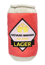 Load image into Gallery viewer, FuzzYard Lager Plush Dog Toy with Squeaker