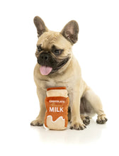 Load image into Gallery viewer, FuzzYard Chocolate Almond Milk Plush Dog Toy with Squeaker