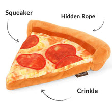 Load image into Gallery viewer, P.L.A.Y Snack Attack Puppy-roni Pizza Plush Dog Toy