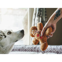 Load image into Gallery viewer, P.L.A.Y Gingerbread man plush dog toy