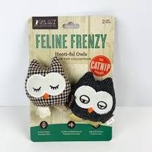 Load image into Gallery viewer, P.L.A.Y Feline Frenzy Hooti-ful Owls Plush Cat Toys