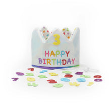 Load image into Gallery viewer, Pet London Custom Number Dog Birthday Crown | Reusable Birthday Hat for Dogs
