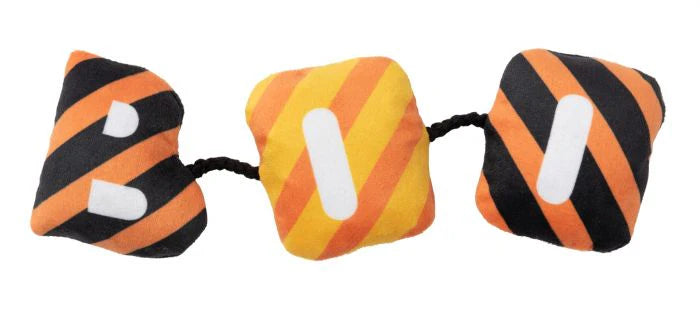 FuzzYard Boo String Halloween plush cat toy featuring crinkling texture and premium catnip.