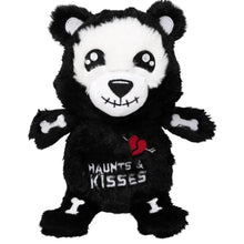 Load image into Gallery viewer, Close-up of FuzzYard Deaddy Bear Halloween dog toy, showing double-layered stitching and plush material.
