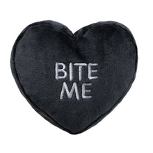 Load image into Gallery viewer, Close-up of FuzzYard Spooky Candy Hearts plush toy showing durable stitching and colorful heart design.
