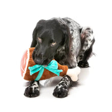 Load image into Gallery viewer, Dog Playing With Festive Humongous Holiday Ham Dog Toy 
