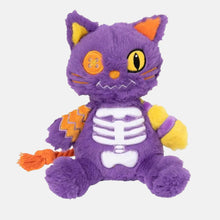 Load image into Gallery viewer, Close-up of Fuzzyard Hairball the Cat toy, showcasing its Halloween-themed design and durable double-layered stitching for dogs.
