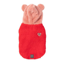 Load image into Gallery viewer, FuzzYard Winnie Hoodie – Red - Cosy Dog Hoodie with Teddy Ears
