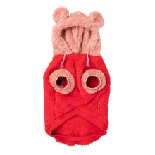 Load image into Gallery viewer, FuzzYard Winnie Hoodie – Red - Cosy Dog Hoodie with Teddy Ears
