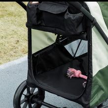 Load image into Gallery viewer, PawHut Foldable Pet Stroller for Large Dogs – 4-Wheel Jogger with Canopy, Brakes &amp; Safety Leashes
