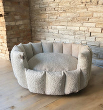 Load image into Gallery viewer, The Bouclé Collection – Luxury Handmade Pocket-Sided Dog &amp; Cat Bed
