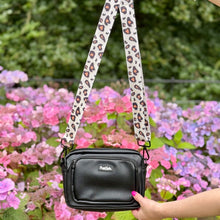 Load image into Gallery viewer, Crossbody Dog Walking Bag - Vegan Leather Black
