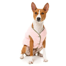 Load image into Gallery viewer, FuzzYard Nara Reversible Dog Jacket – Sherpa &amp; Quilted 2-in-1 Coat (Pink)
