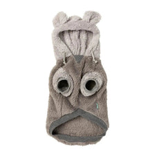 Load image into Gallery viewer, FuzzYard Winnie Hoodie – Grey - Cosy Dog Hoodie with Teddy Ears

