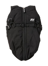 Load image into Gallery viewer, FuzzYard Flash Dog Jacket – 2-in-1 Harness Coat with Teddy Lining (Black)
