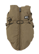 Load image into Gallery viewer, FuzzYard Flash Dog Jacket – 2-in-1 Harness Coat with Teddy Lining (Khaki)
