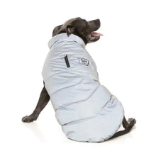 Load image into Gallery viewer, FuzzYard Flipside Reversible Dog Raincoat – ’90s Style Windbreaker (Green/Biege)
