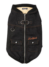 Load image into Gallery viewer, Black FuzzYard Kojima dog jacket with zip-up front, dual D-rings and utility pockets.
