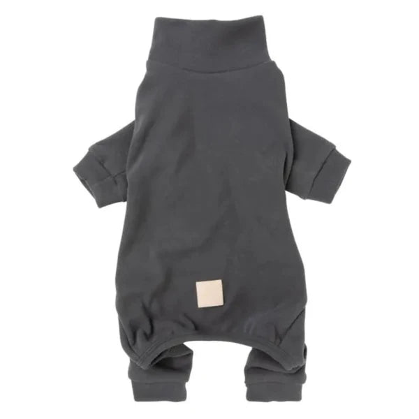 FuzzYard Life Dog Pyjamas – Luxury High Neck Loungewear for Pets (Slate Grey)